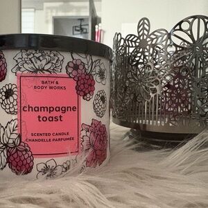 Bath & Body Works Pewter colour Candle Holder